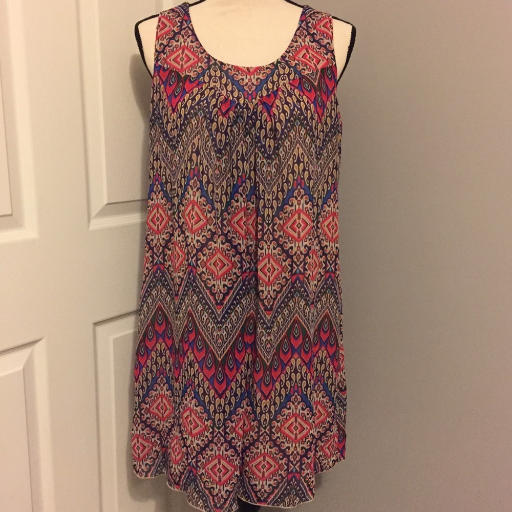 ENFOCUS STUDIO Multicolor Tribal Print Swing Dress